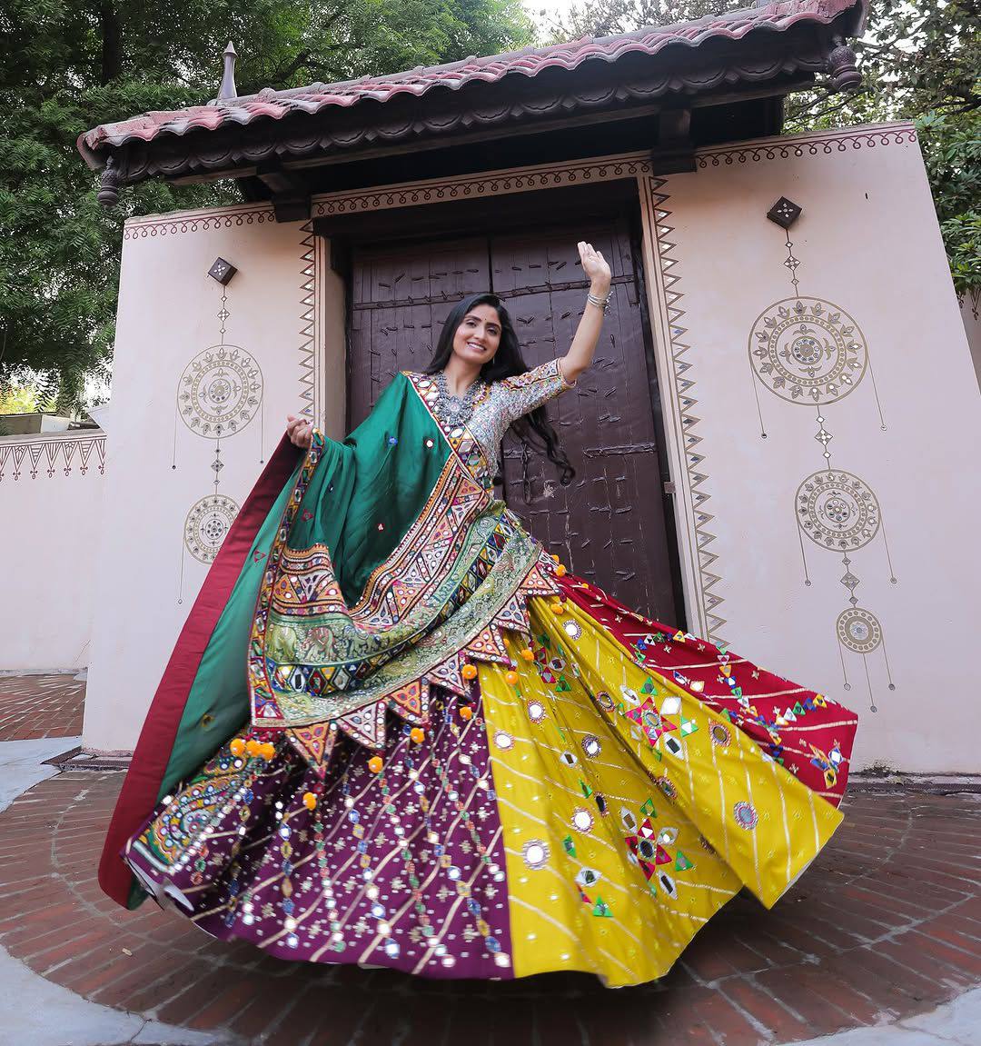 Traditional Handcrafted Mirror Work Lehanga Choli Set
