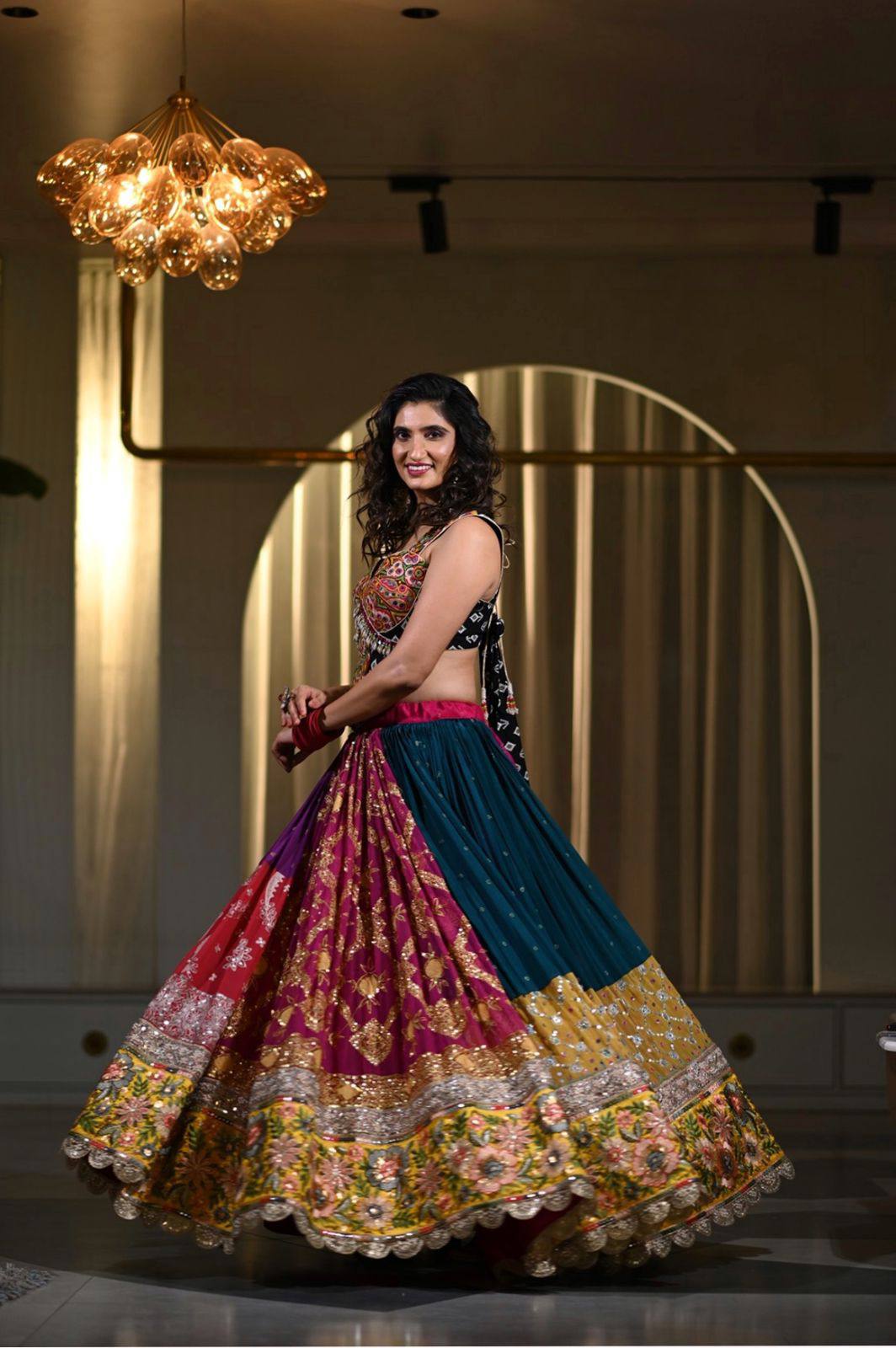 Royal Glamour Twirling in Multicolor Elegance & Festive Grace Lehanga Choli Set