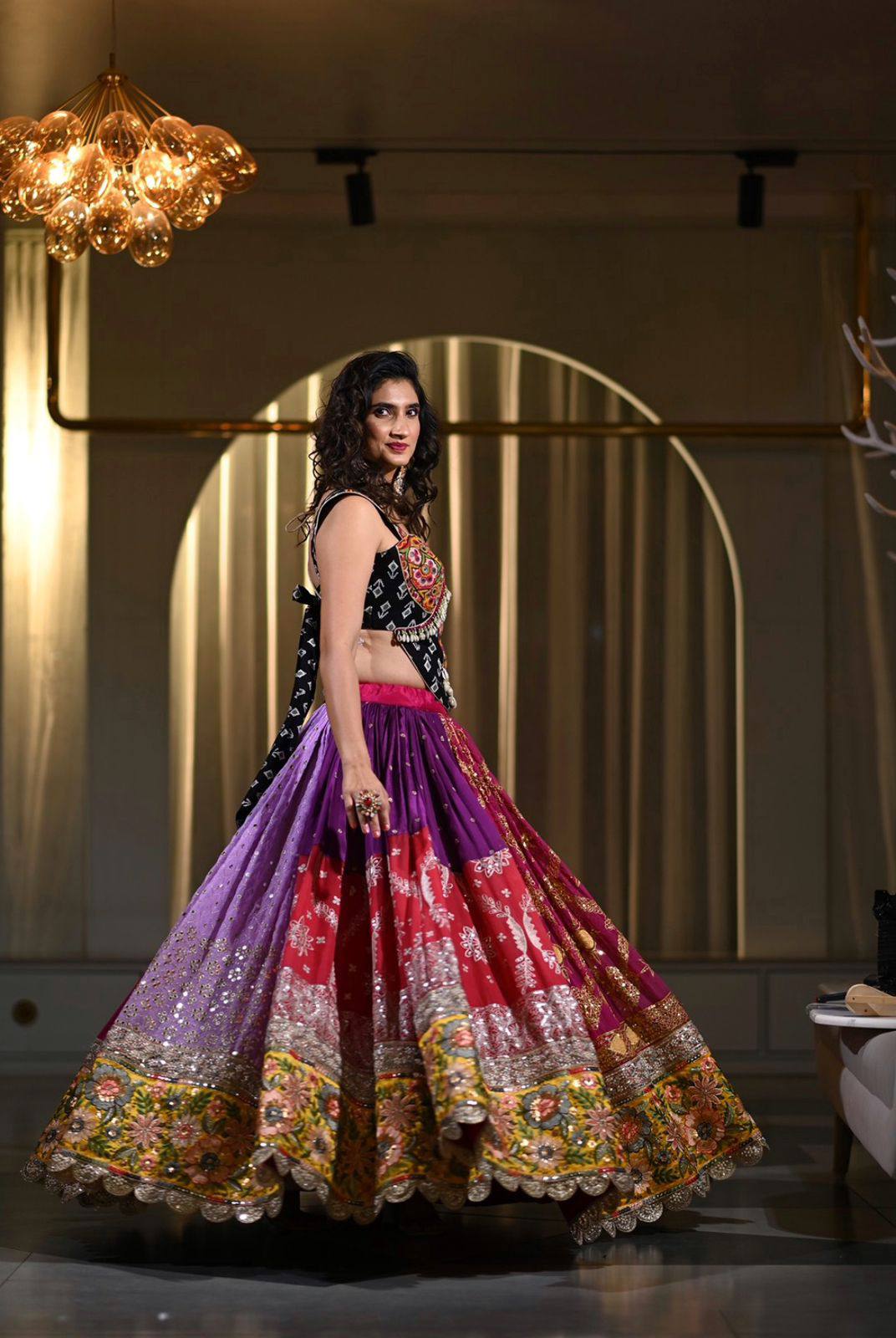 Royal Glamour Twirling in Multicolor Elegance & Festive Grace Lehanga Choli Set