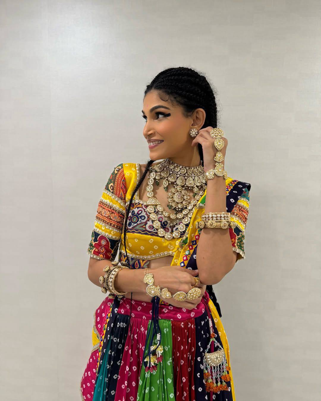"Fusion of Tradition & Trend Colorful Garba Vibes with a Modern Twist Lehanga Choli Set
