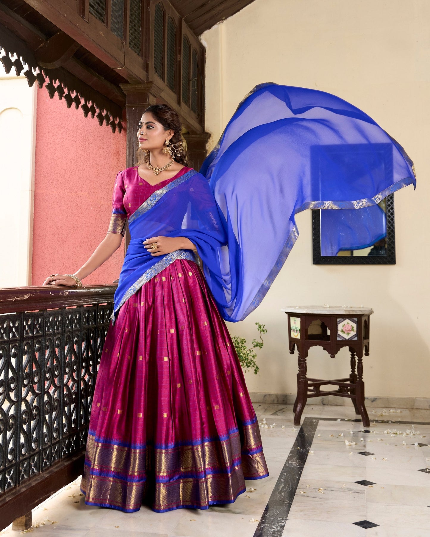 KAYRA CULTURAL HERITAGE COTTON SILK LEHENGA CHOLI
