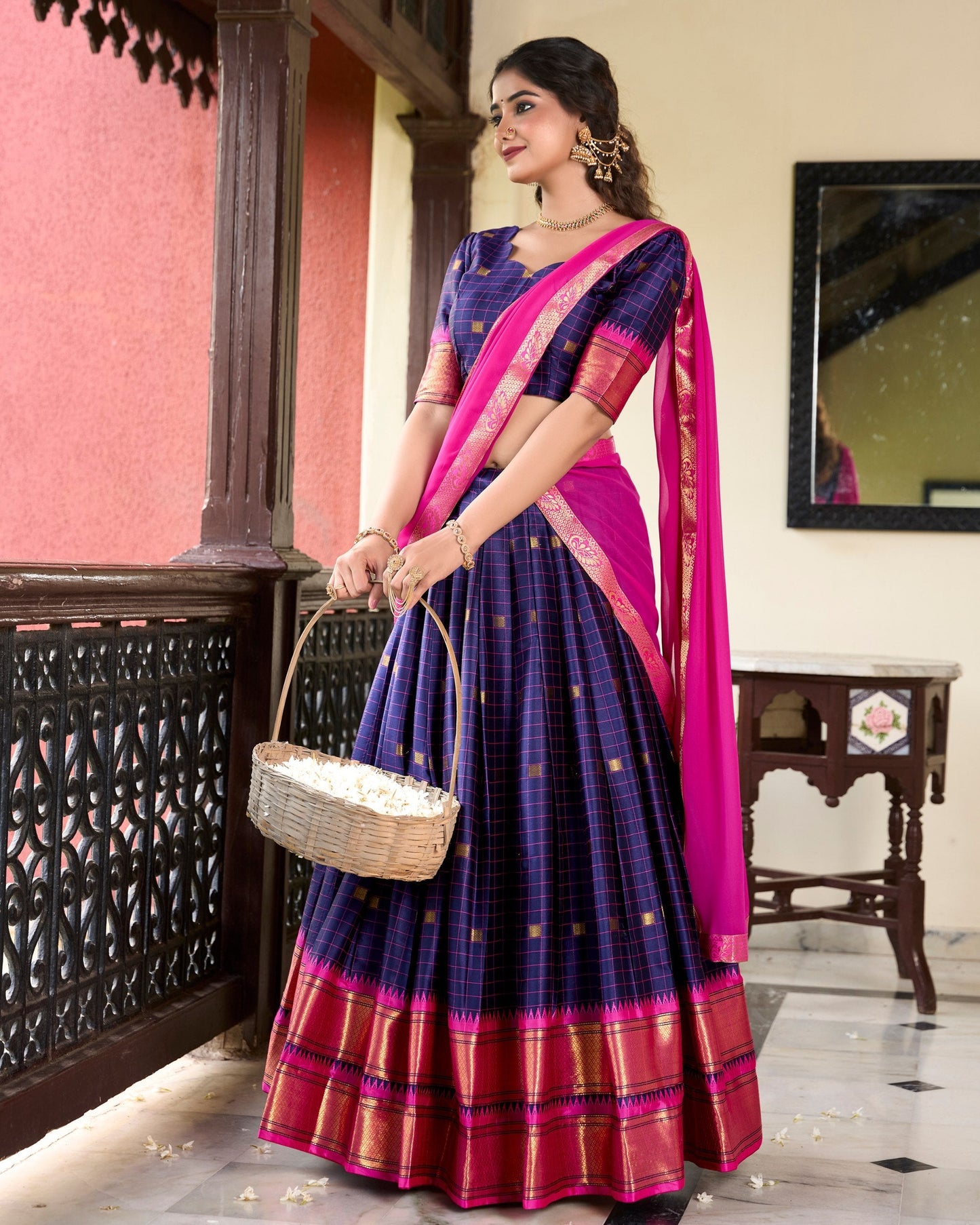 KAYRA CULTURAL HERITAGE COTTON SILK LEHENGA CHOLI