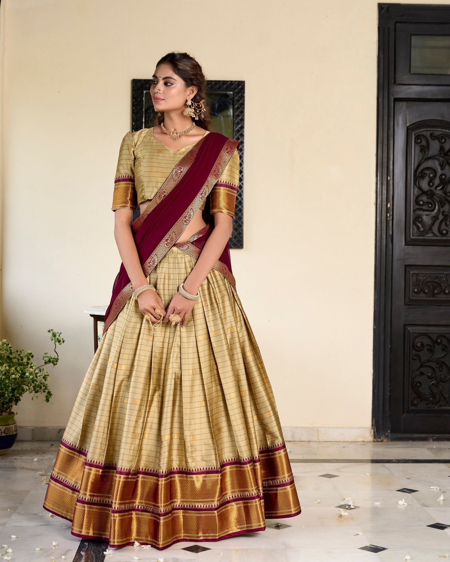 KAYRA CULTURAL HERITAGE COTTON SILK LEHENGA CHOLI