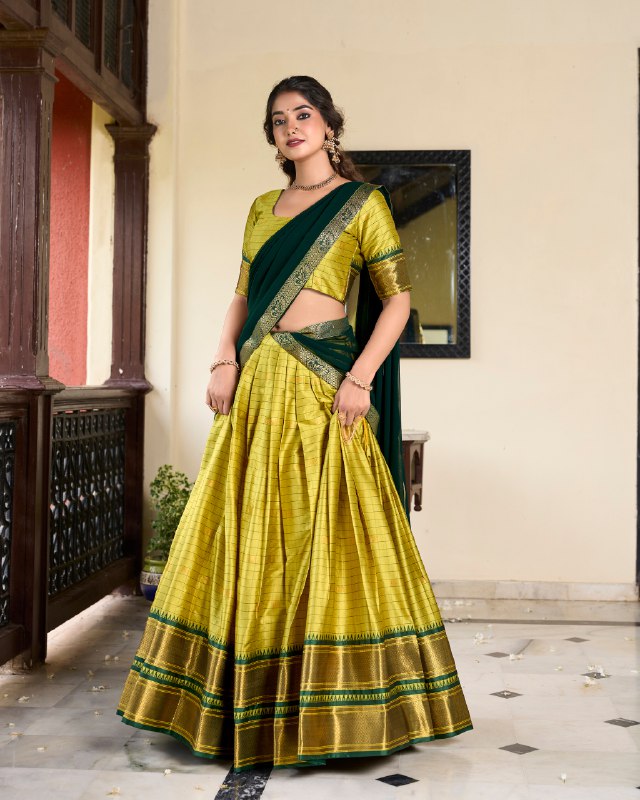 KAYRA CULTURAL HERITAGE COTTON SILK LEHENGA CHOLI