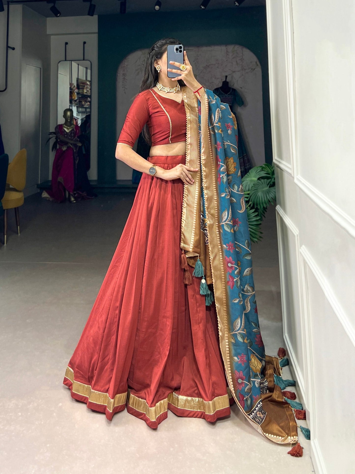 Modernity And Tradition Chinon Silk Lehenga Choli