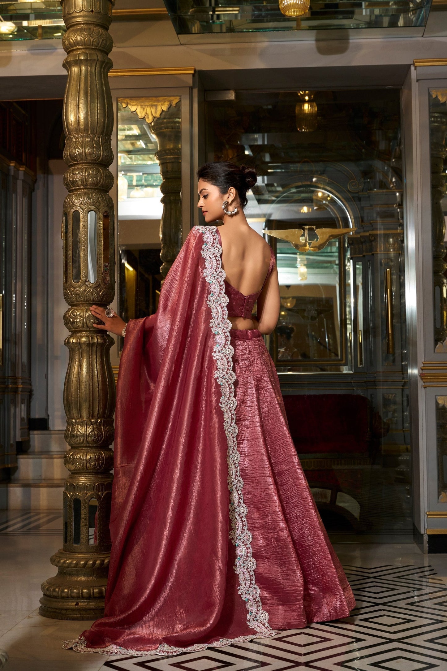 Moonlit Ivory & Frosted Silver Lehenga Choli