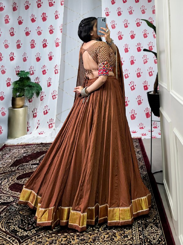 RustRegalia Silk Pure Chanderi Lehenga Choli