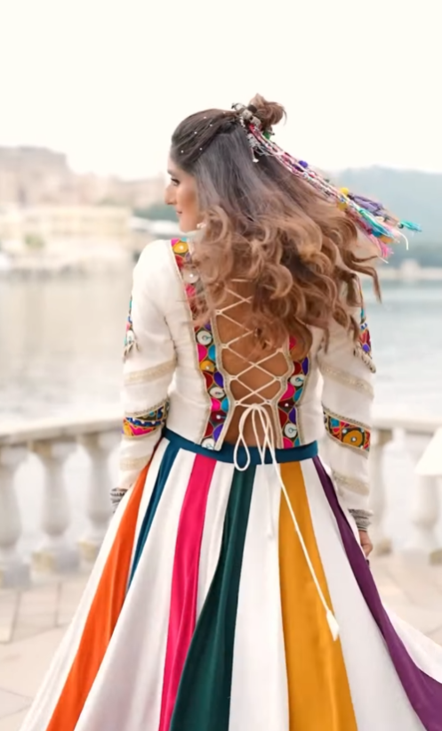 Trendy Multicolor Chaniya Choli with Mirror Work Blouse