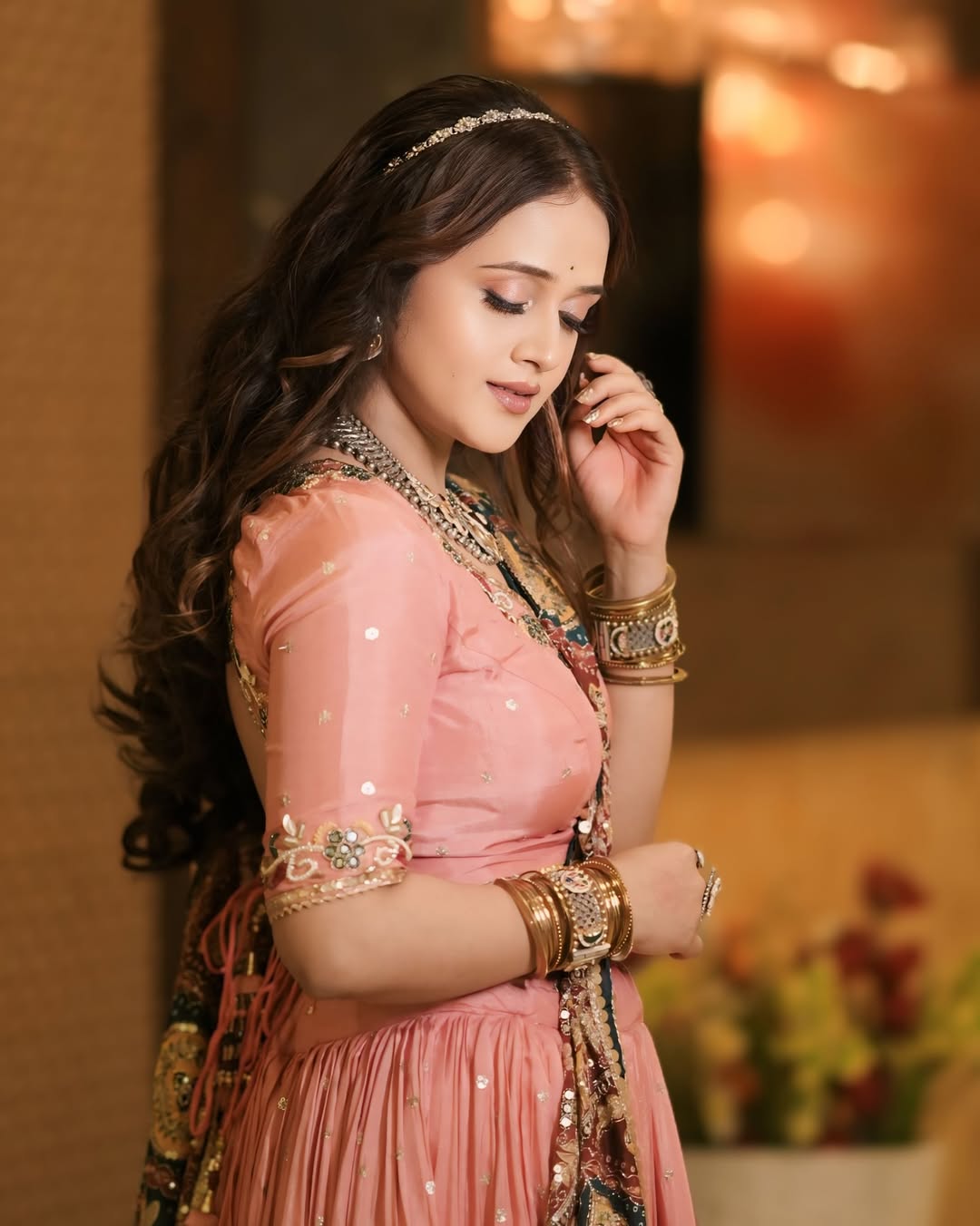 PeachPatola Charm Lehenga