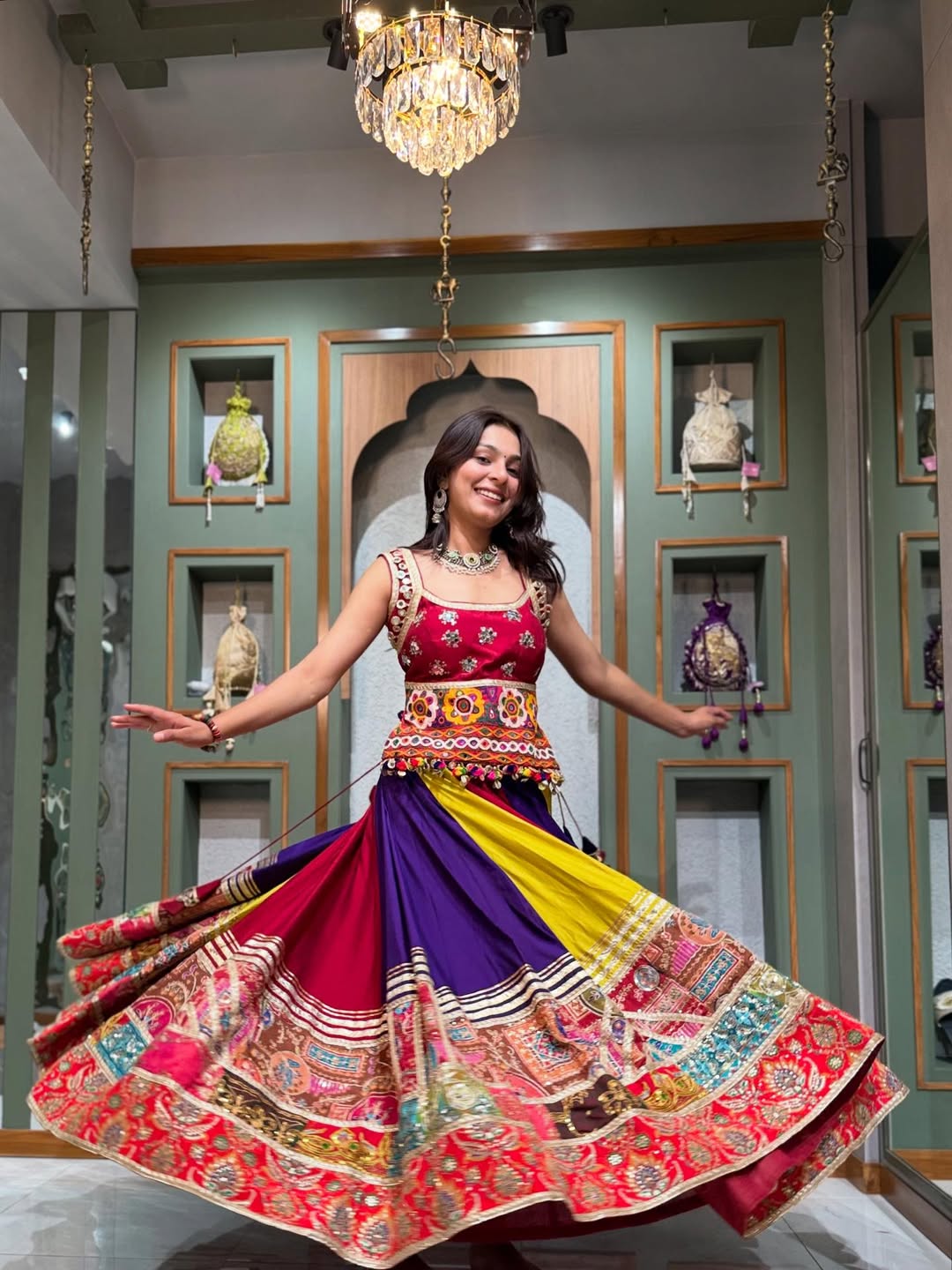 Multicolor Navratri Splendor Lehenga