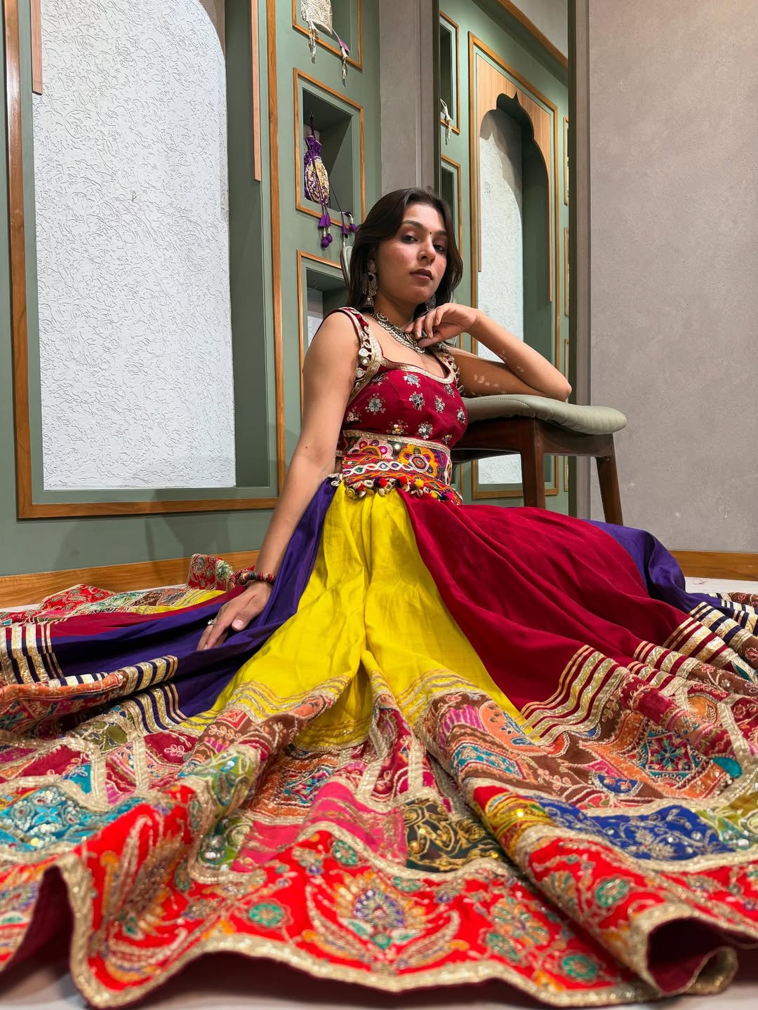 Multicolor Navratri Splendor Lehenga