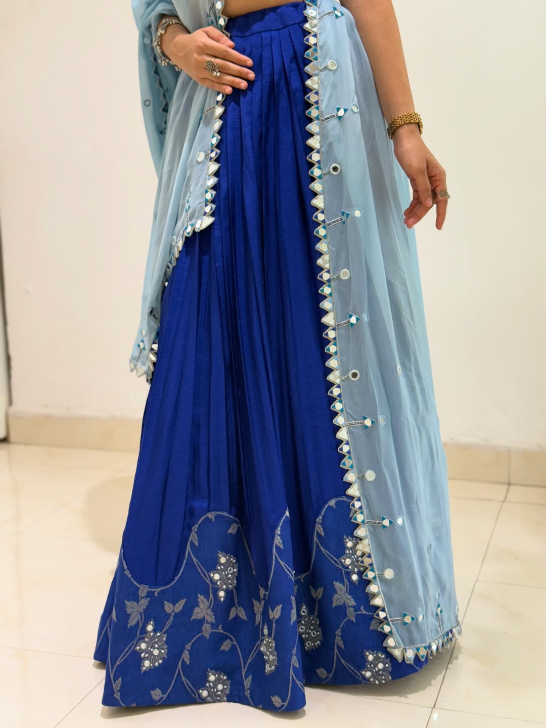Royal Tranding Blue Embroidered Lehenga