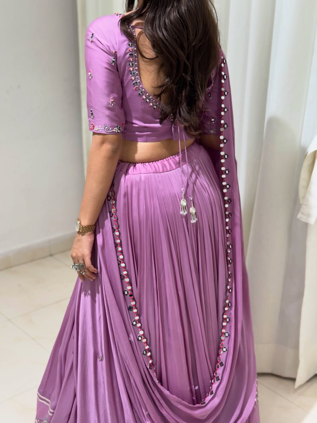 Baby Pink Embroidered Lehenga