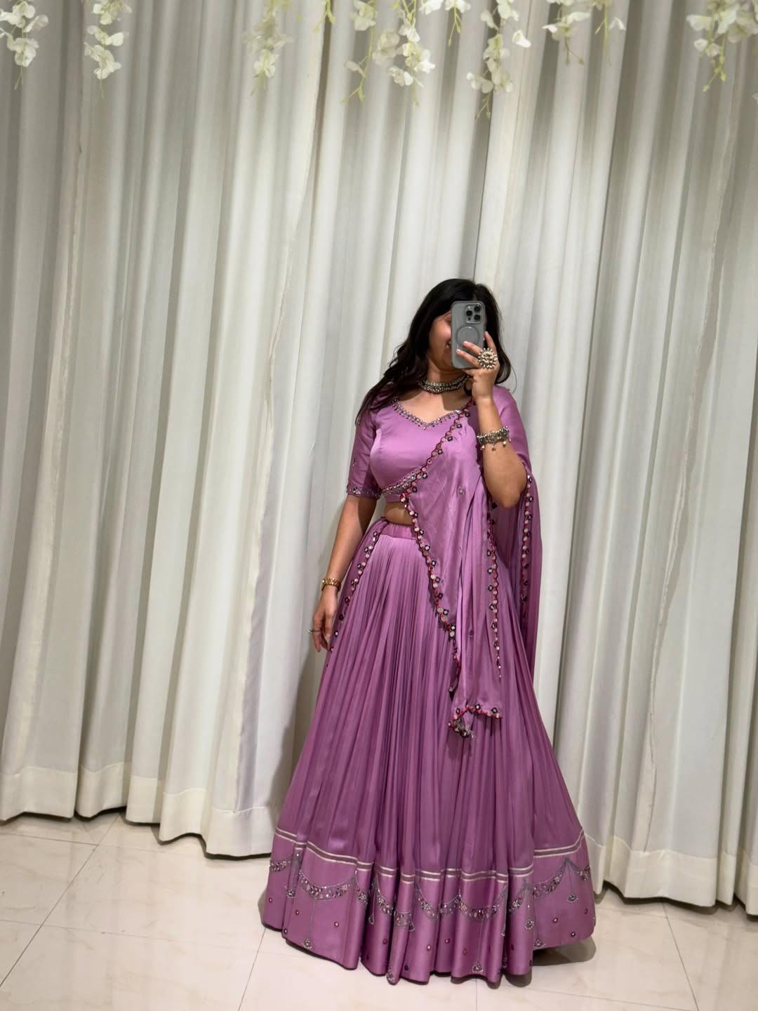 Baby Pink Embroidered Lehenga