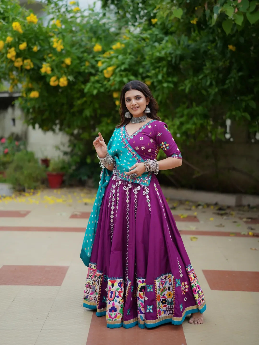 Phoolon Ki Rani ā Purple & Sky Lehenga