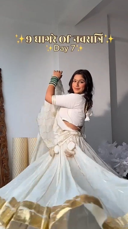 White & Gold Lehenga