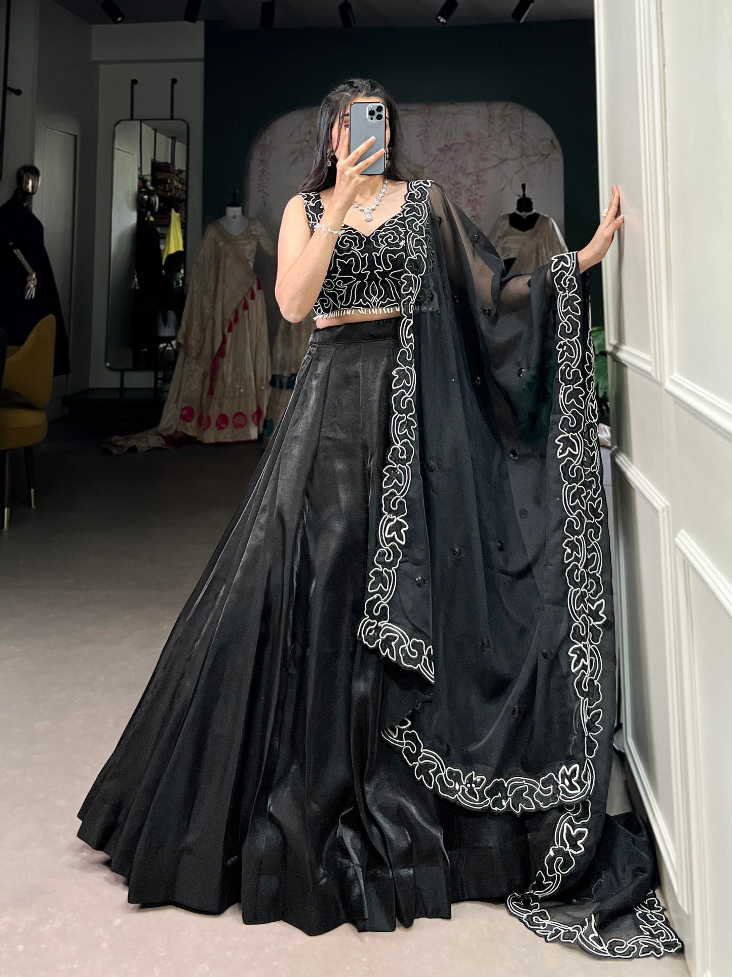 Luxe Bloom Lehenga Modern Floral Beauty
