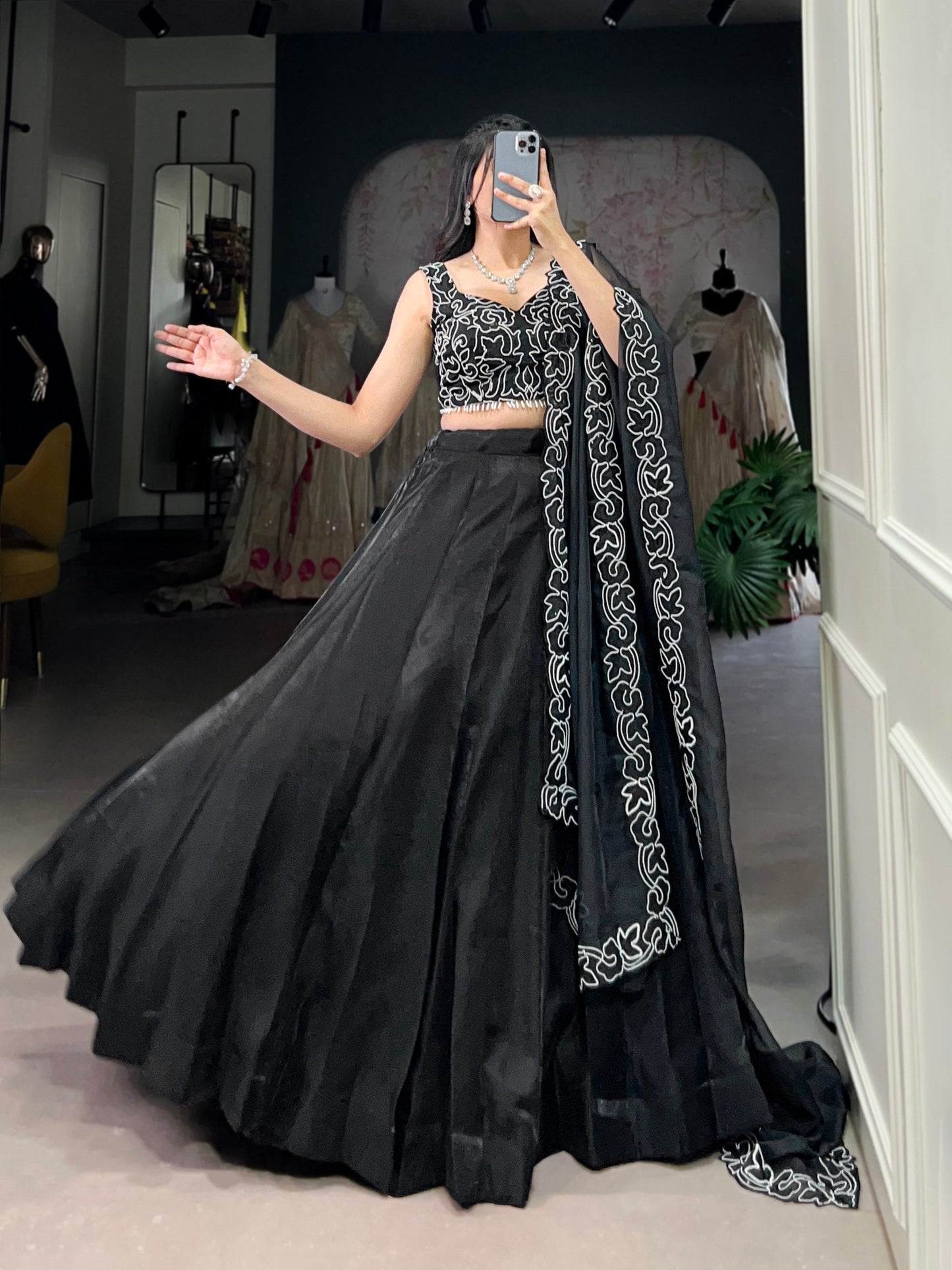 Luxe Bloom Lehenga Modern Floral Beauty