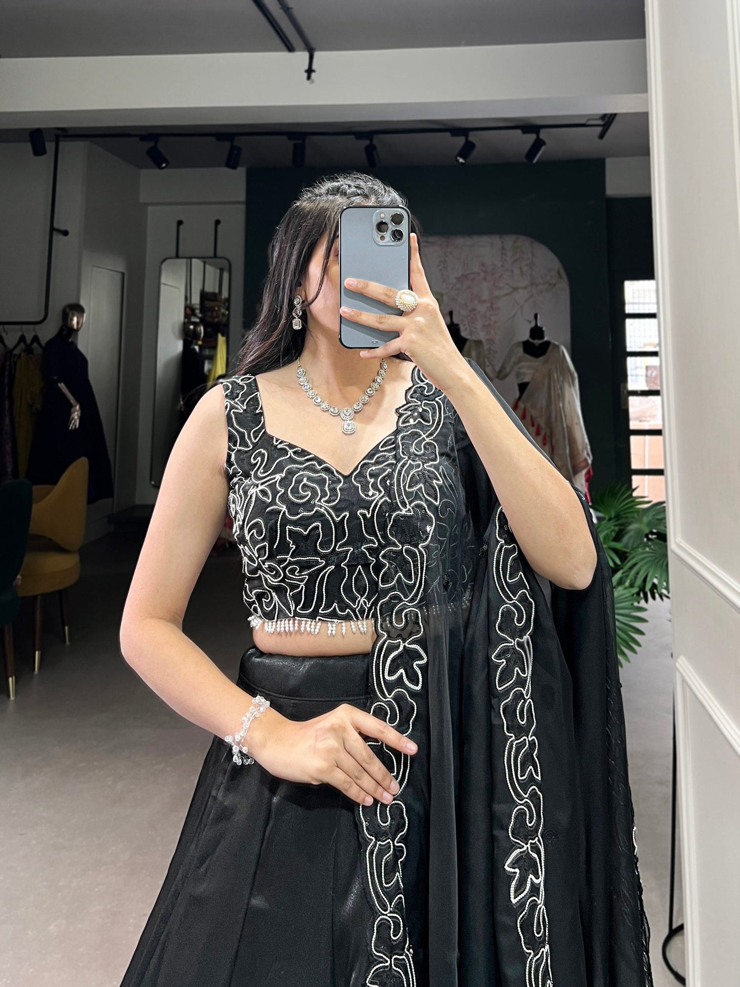 Luxe Bloom Lehenga Modern Floral Beauty