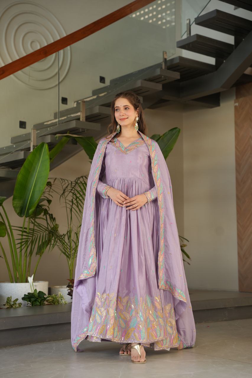 Golden Hour to Lilac Light A Tale of Two Gowns