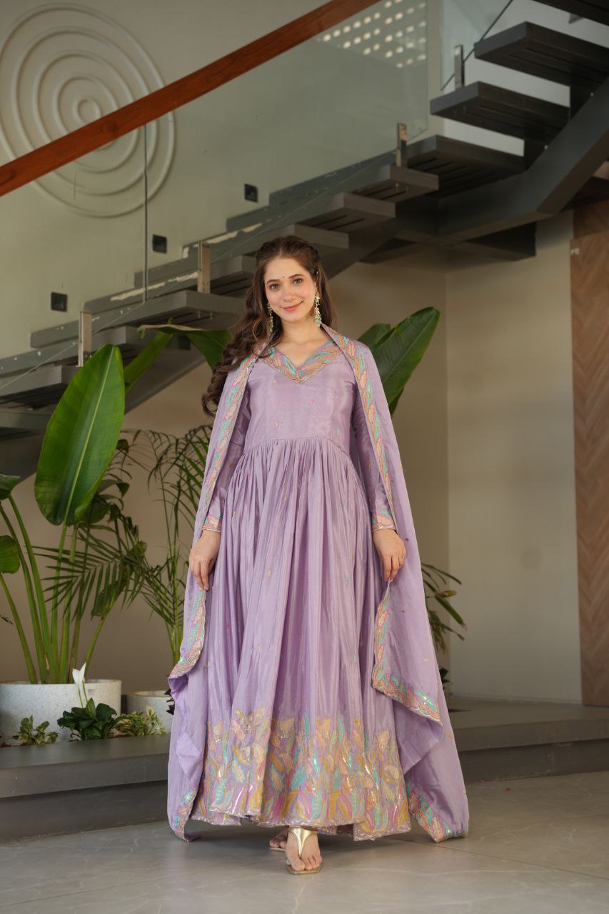 Golden Hour to Lilac Light A Tale of Two Gowns