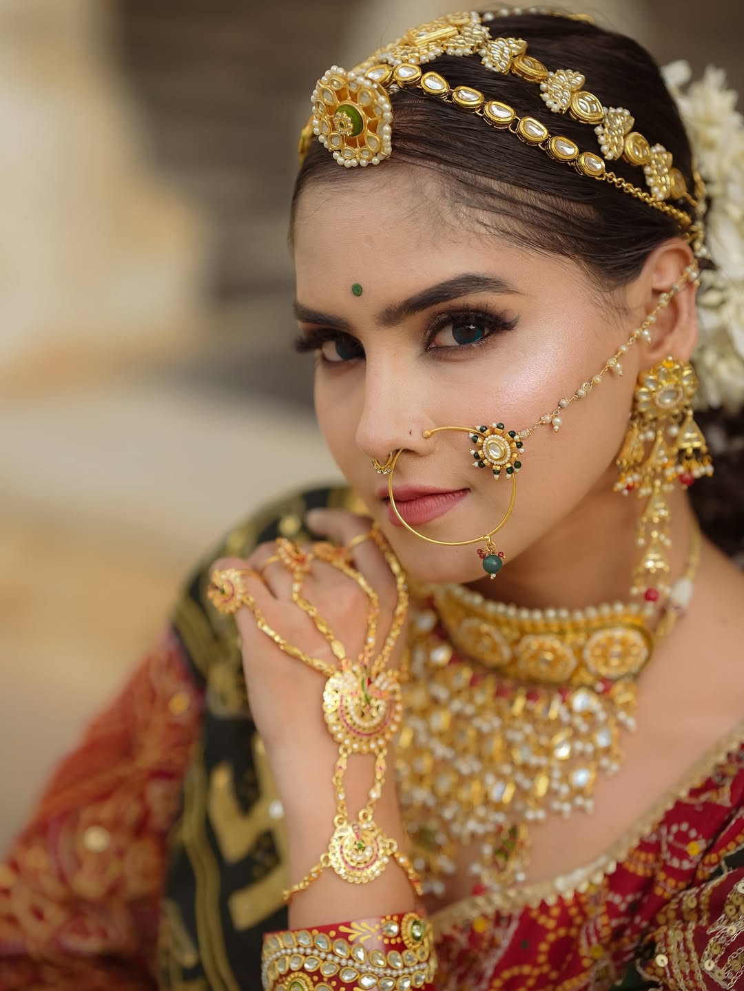 Regal Navratri Special Chanderi Silk Lehenga with Gold Zari