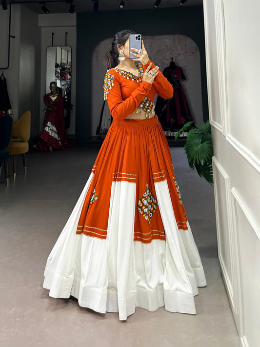 Sanskriti Swag Handcrafted Navratri Look with Mirror Yoke Choli