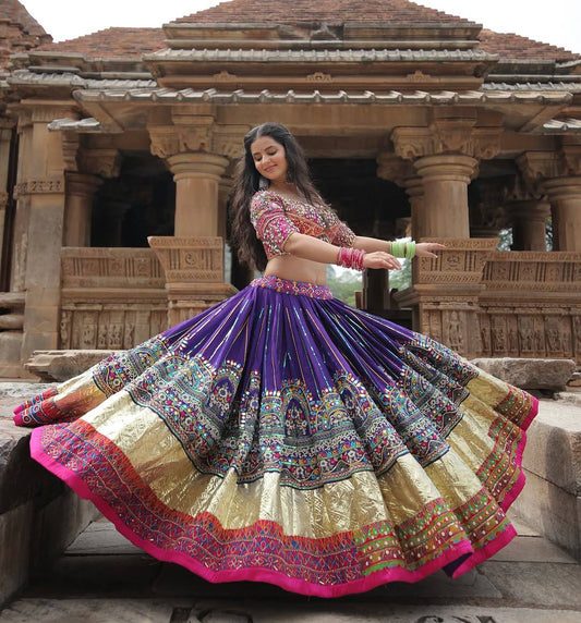 Dance of Colors & Mirrors Navratri lehanga Choli Set