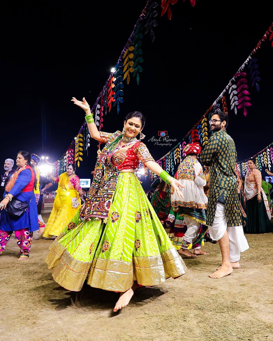 Handcrafted Mirror & Thread Magic Navratri Lehanga Choli Set