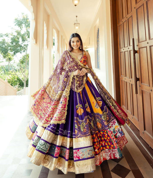 Royal Radiance in Heritage Hues Navratri Lehanga Choli Set