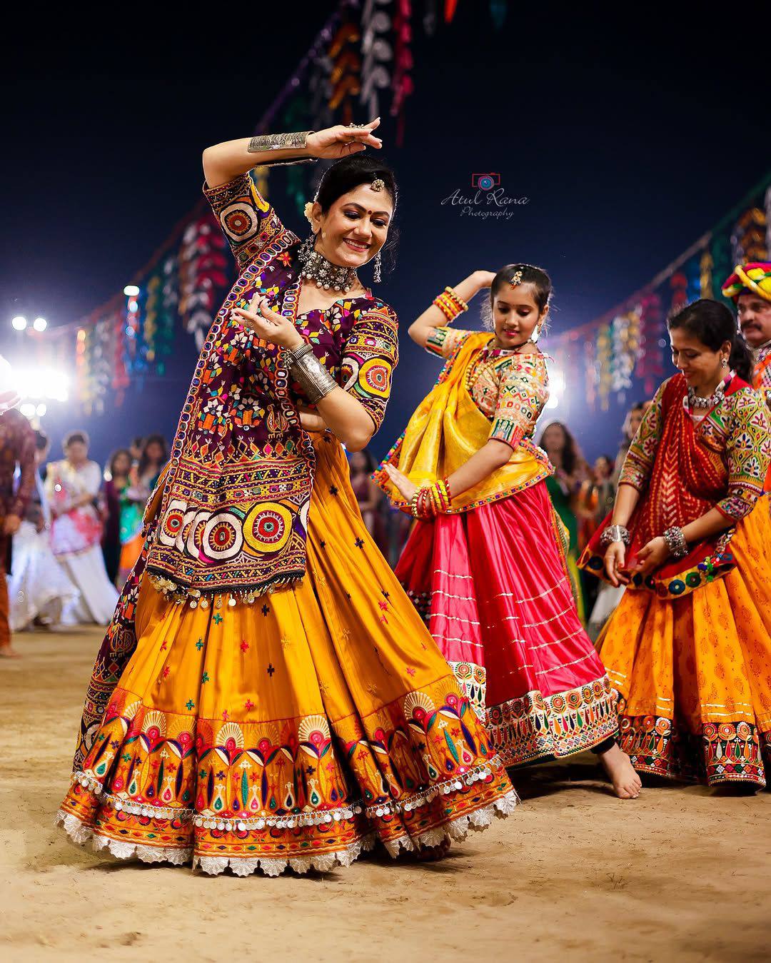 Handcrafted Mirror and  Patch work Navratri Lehanga Choli Set