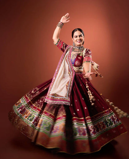 Royal Elegance in Handcrafted Heritage Lehenga Choli Set