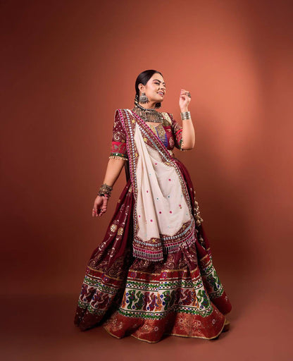 Royal Elegance in Handcrafted Heritage Lehenga Choli Set
