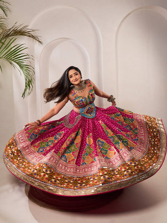 Radiance in Pink Twirling Beauty in Traditional Elegance Lehanga Choli Set