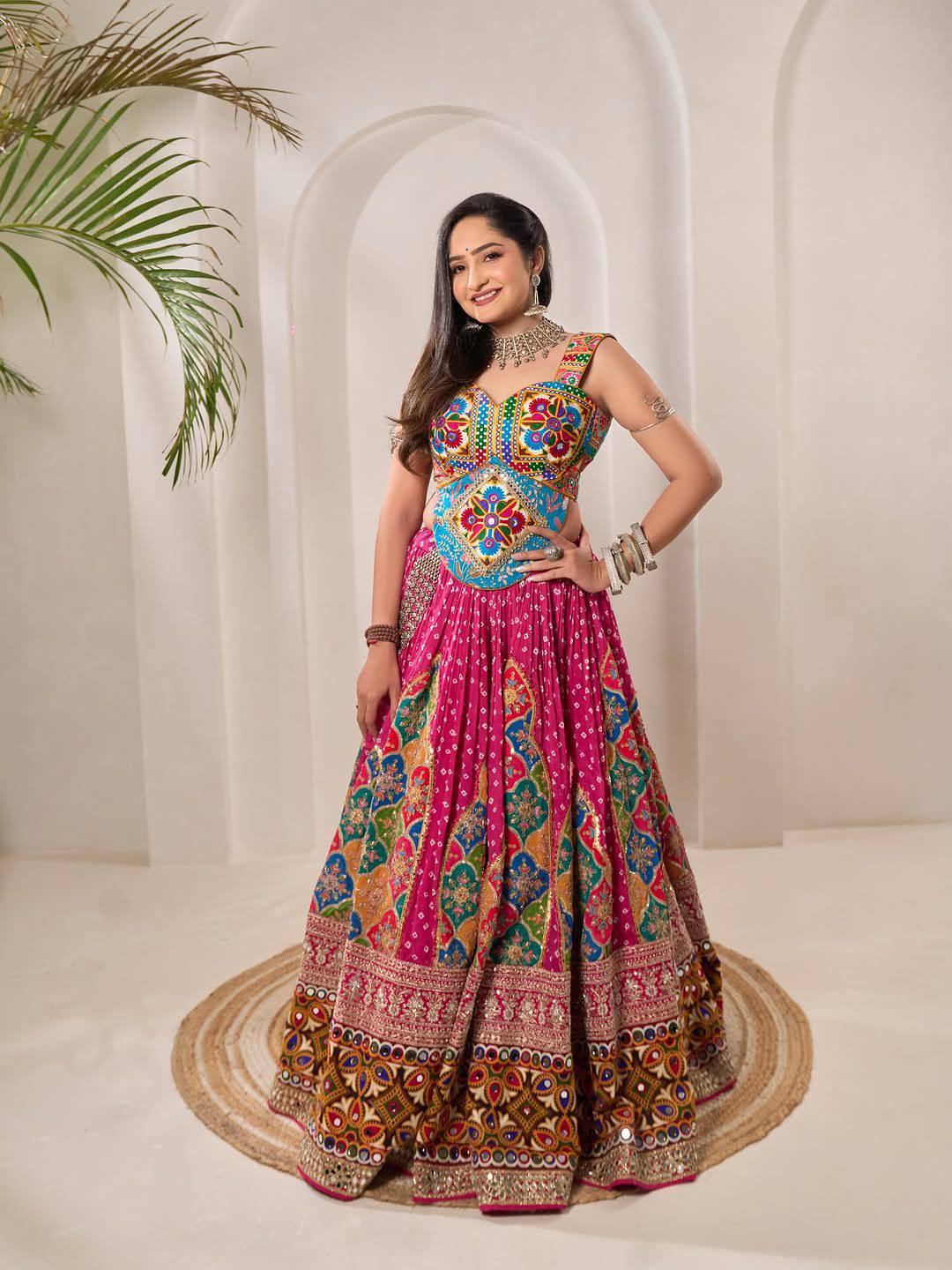Radiance in Pink Twirling Beauty in Traditional Elegance Lehanga Choli Set