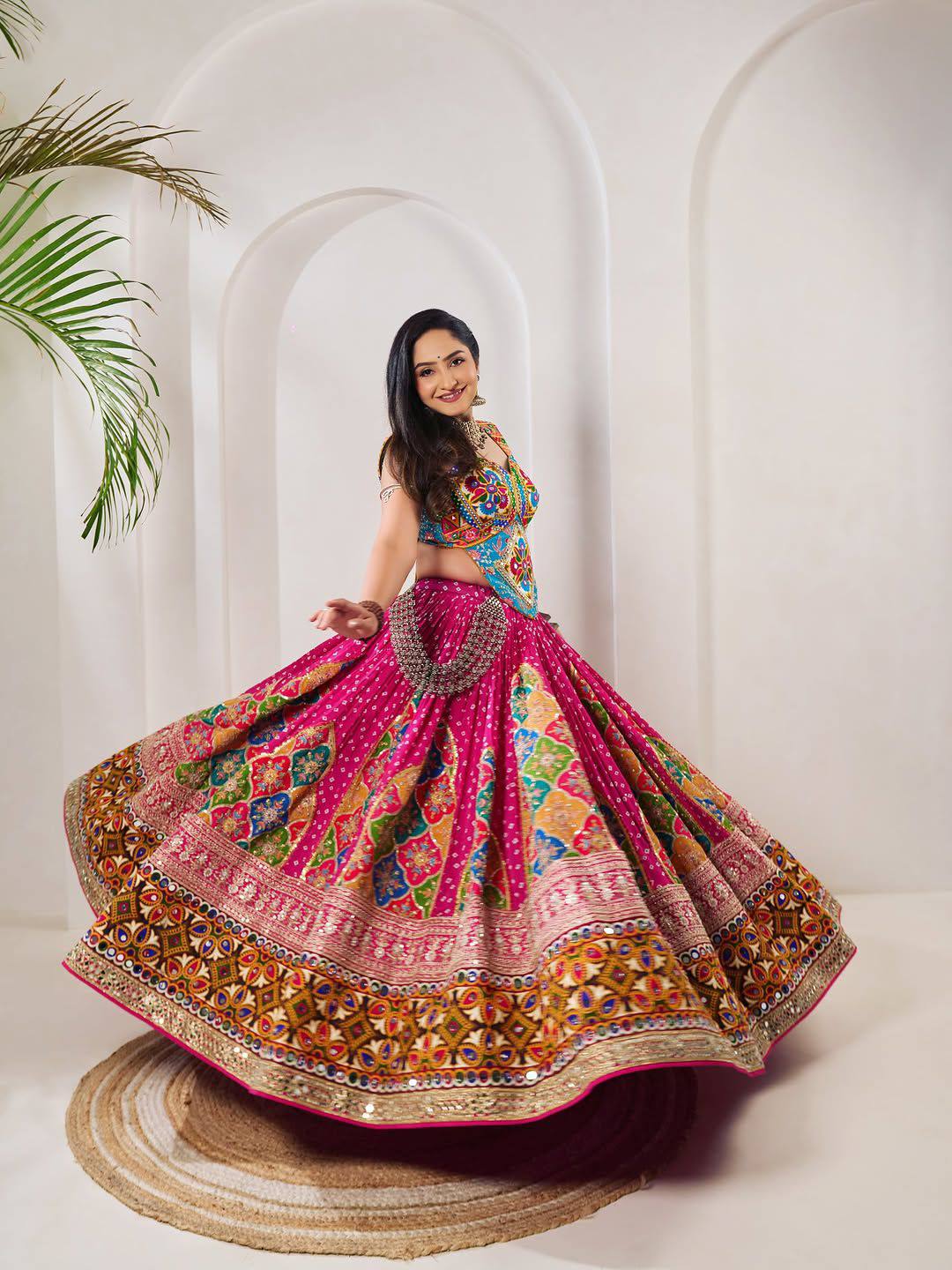 Radiance in Pink Twirling Beauty in Traditional Elegance Lehanga Choli Set