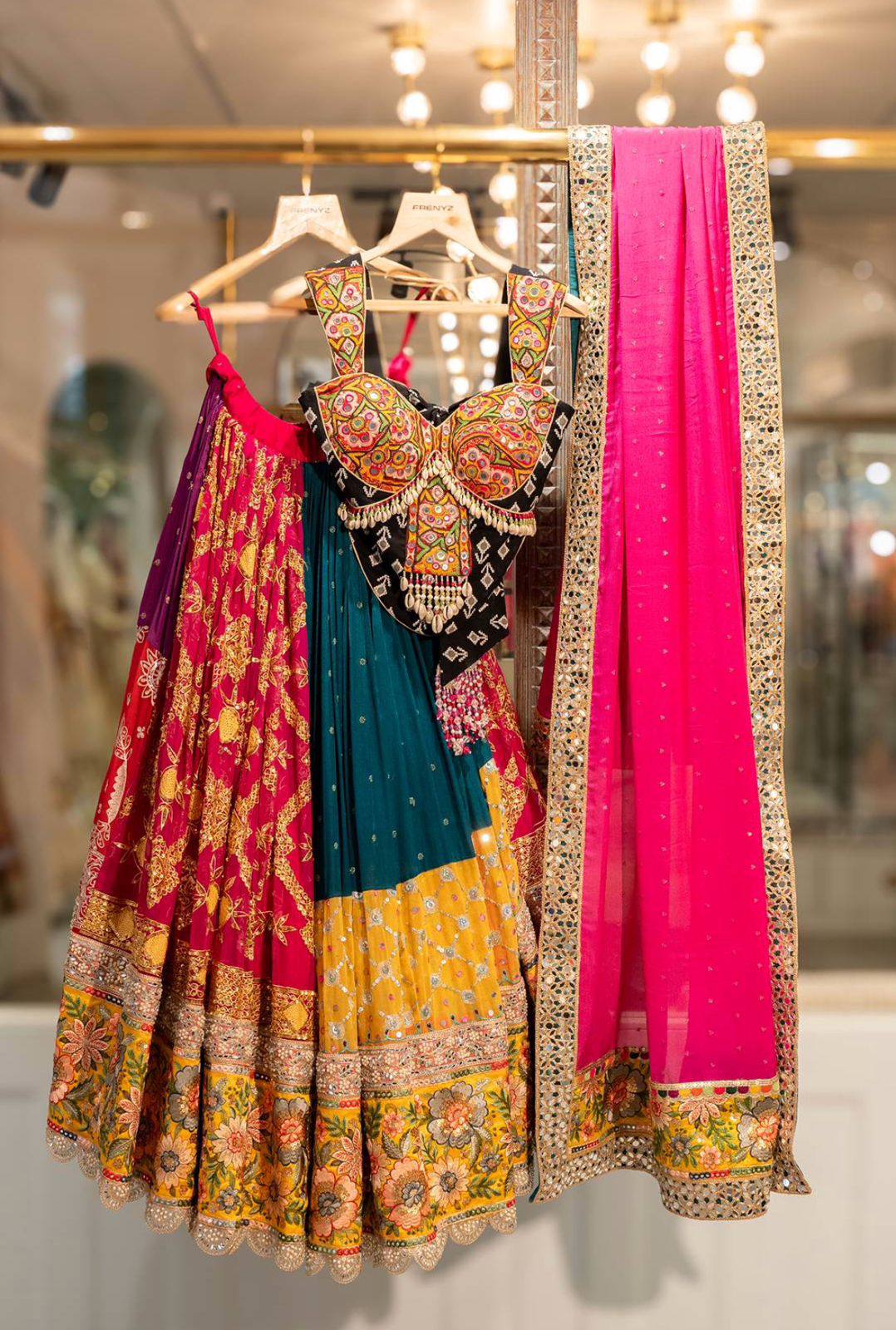 Royal Glamour Twirling in Multicolor Elegance & Festive Grace Lehanga Choli Set