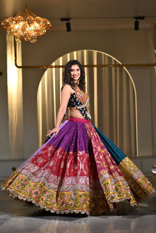 Royal Glamour Twirling in Multicolor Elegance & Festive Grace Lehanga Choli Set