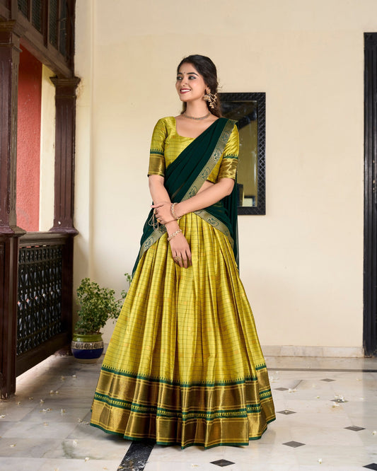 KAYRA CULTURAL HERITAGE COTTON SILK LEHENGA CHOLI