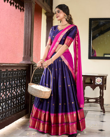 KAYRA CULTURAL HERITAGE COTTON SILK LEHENGA CHOLI