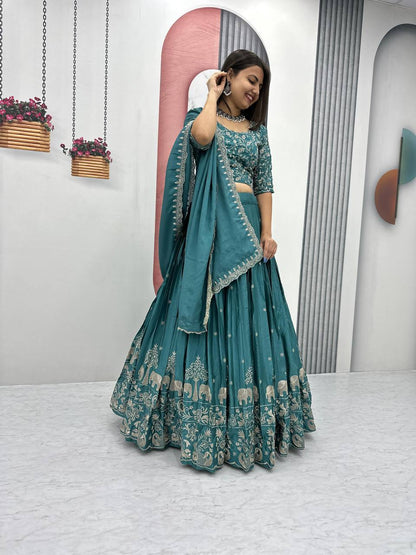 Shefali Desighner Chinon Lehenga Choli