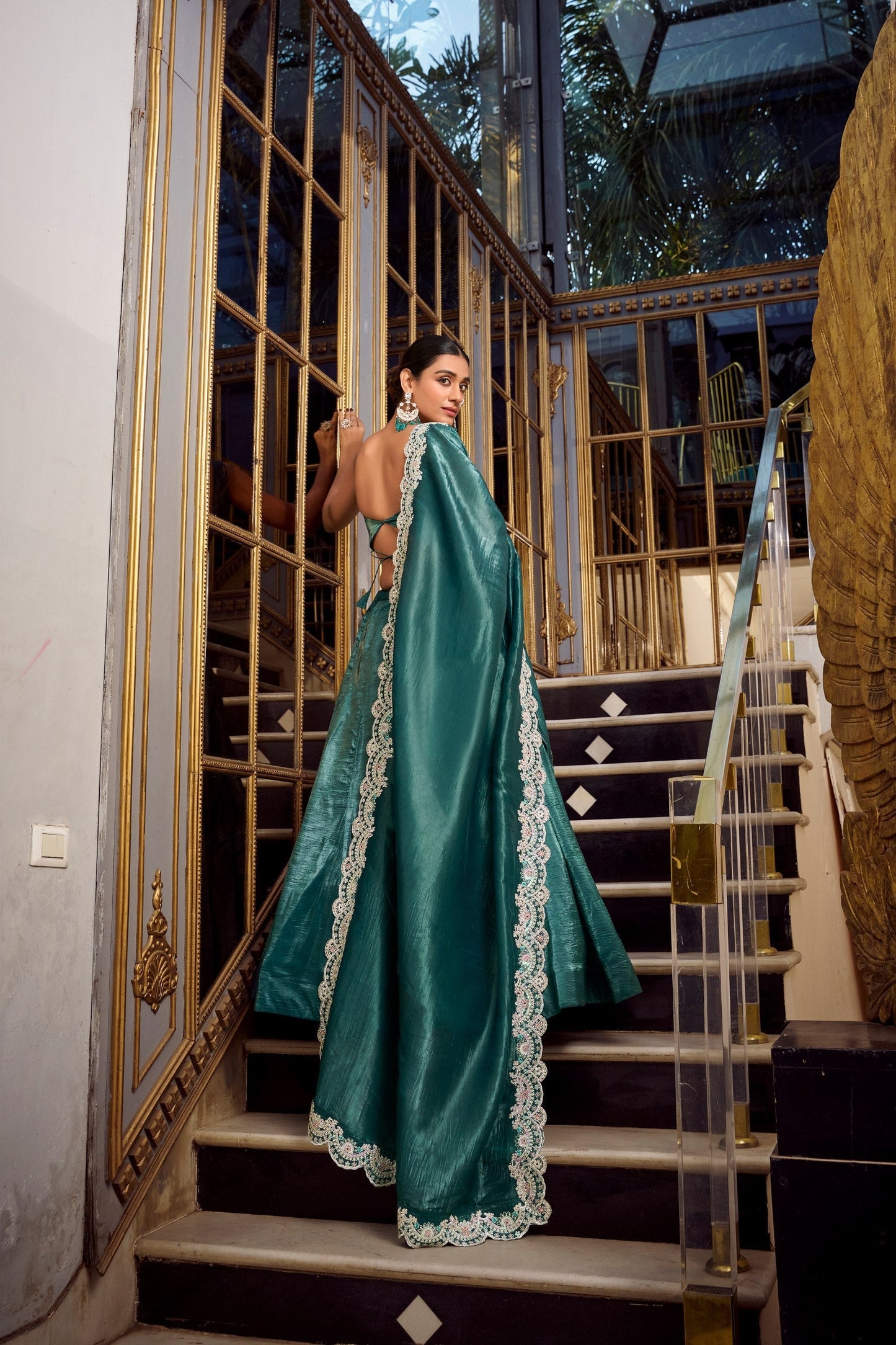 Moonlit Ivory & Frosted Silver Lehenga Choli