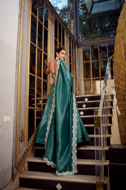 Moonlit Ivory & Frosted Silver Lehenga Choli