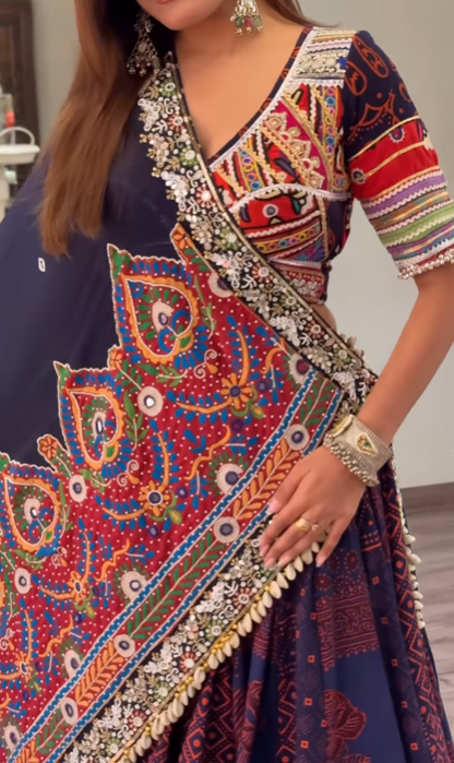 Vibrant Handcrafted Kutchi Chaniya Choli – Navratri Special