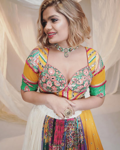 Multicolor Patchwork Lehenga
