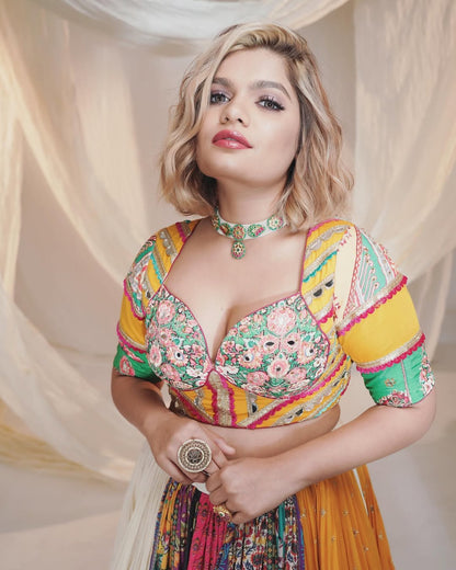 Multicolor Patchwork Lehenga