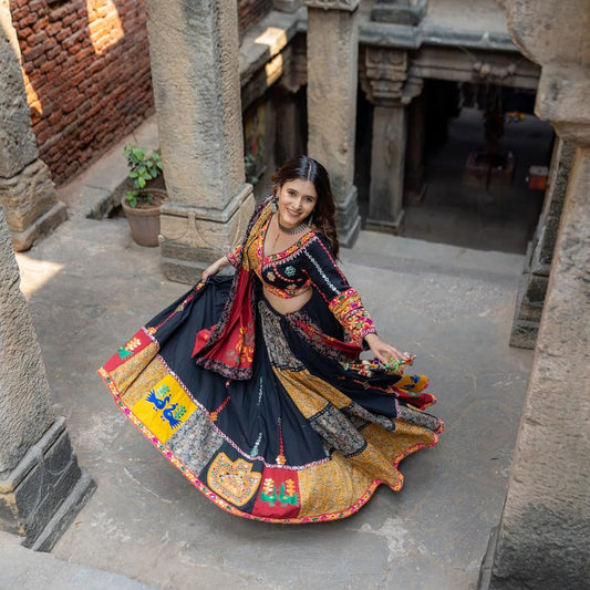 Navratri Royal Mirror Work Lehenga