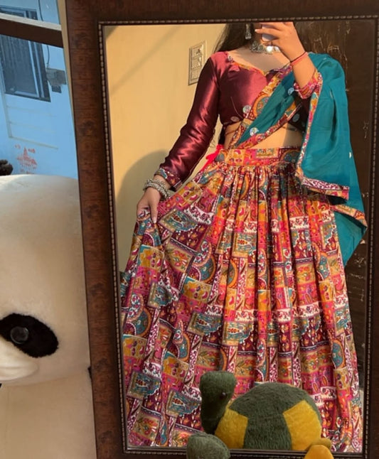 Navratree Mirror Garden Royal Vibe Mirror Shine Lahenga