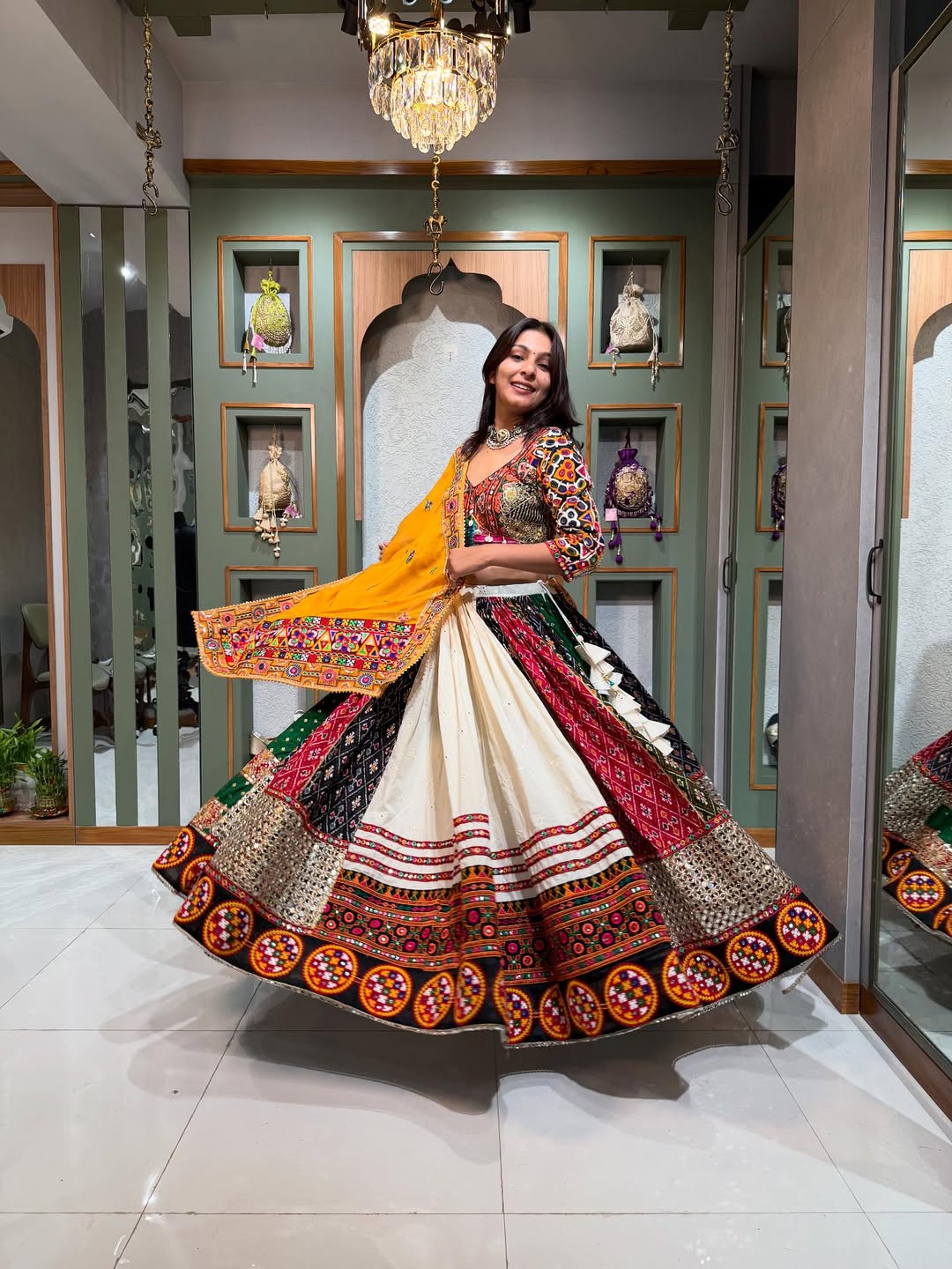 Vibrant Patchwork Navratri Lehenga Choli