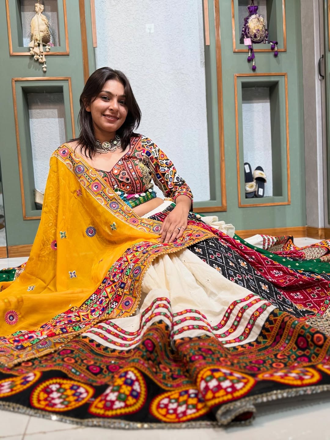 Vibrant Patchwork Navratri Lehenga Choli